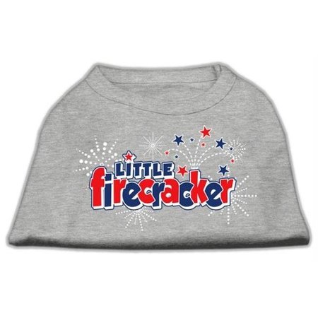 MIRAGE PET PRODUCTS Mirage Pet Products 51-17-06 LGGY Little Firecracker Screen Print Shirts Grey L - 14 51-17-06 LGGY